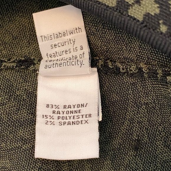 Diane Von Furstenberg Leopard Print Green Black Sheath Dress Size small New - Picture 7 of 7